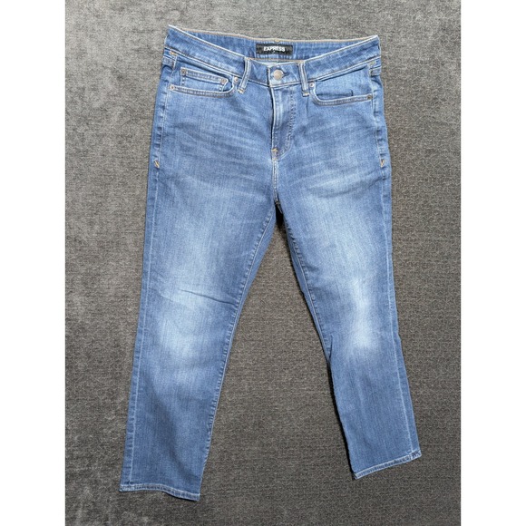 Express Other - Express Mens Hyper Stretch Classic Straight Leg Jeans Blue Medium Wash 32x30